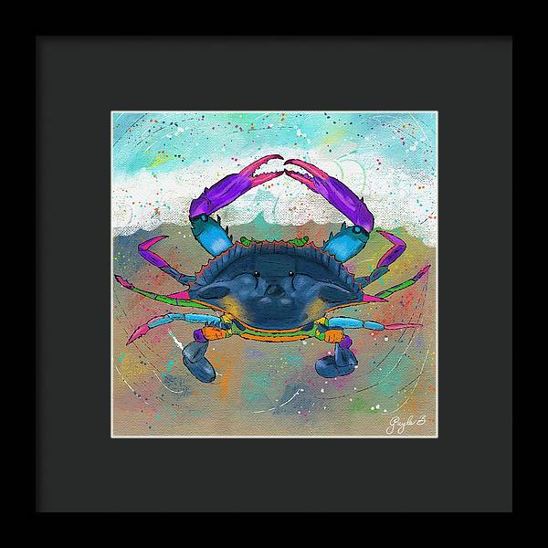 Blue Crab Beach Celebration - Framed Print