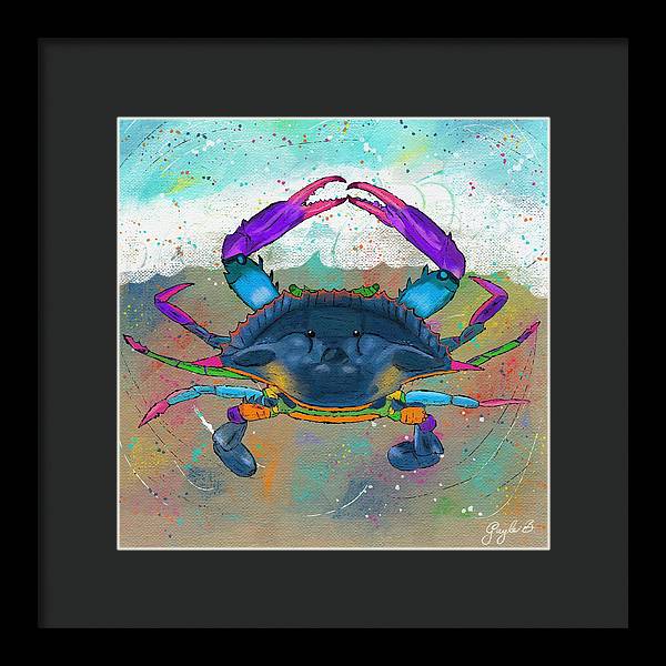 Blue Crab Beach Celebration - Framed Print