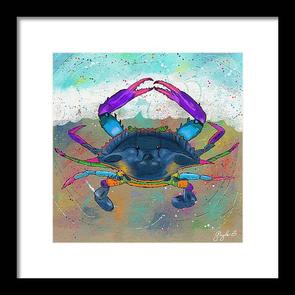 Blue Crab Beach Celebration - Framed Print