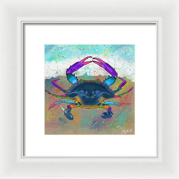 Blue Crab Beach Celebration - Framed Print