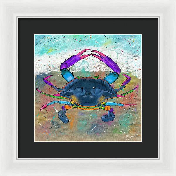 Blue Crab Beach Celebration - Framed Print