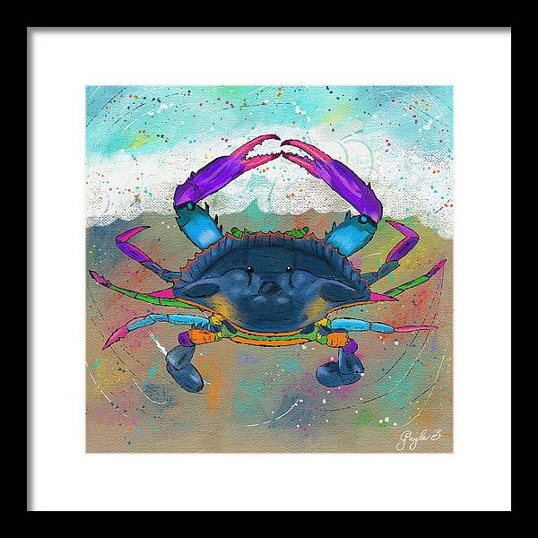 Blue Crab Beach Celebration - Framed Print