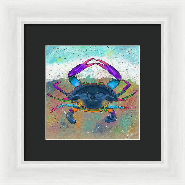 Blue Crab Beach Celebration - Framed Print