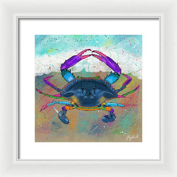 Blue Crab Beach Celebration - Framed Print