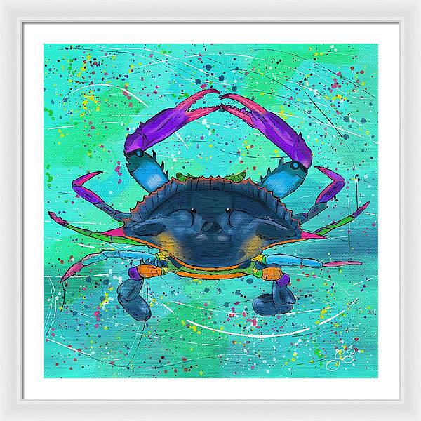 Blue Crab Celebration - Framed Print