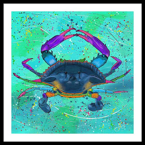 Blue Crab Celebration - Framed Print