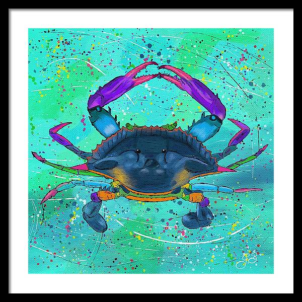 Blue Crab Celebration - Framed Print