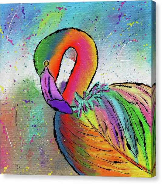 Flamingo Celebration - Canvas Print