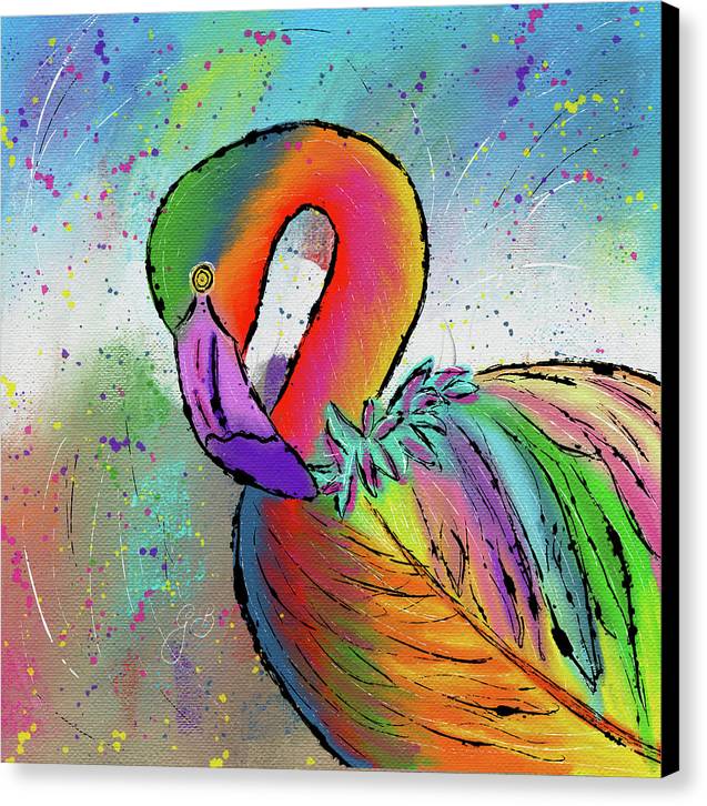 Flamingo Celebration - Canvas Print