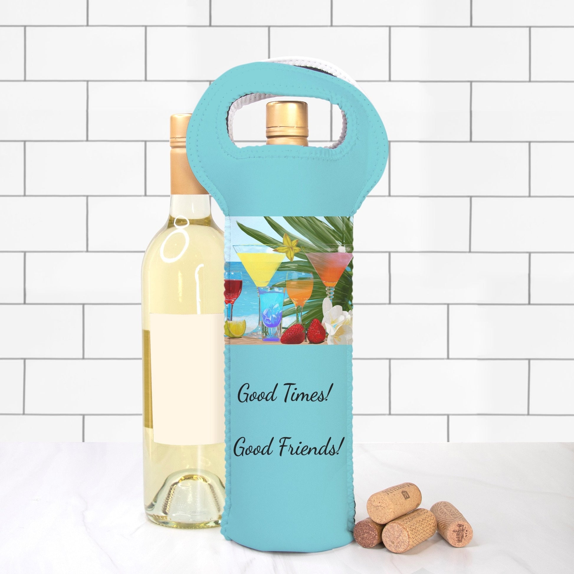Tropical Beverages Wine Tote