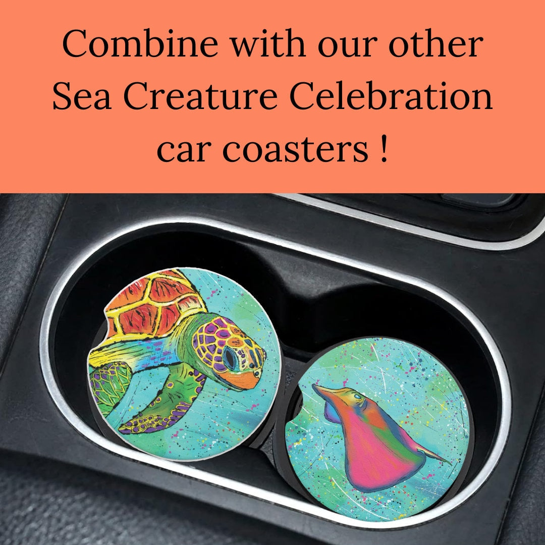 Stingray Sandstone Car Coaster | Design Created By Gayle