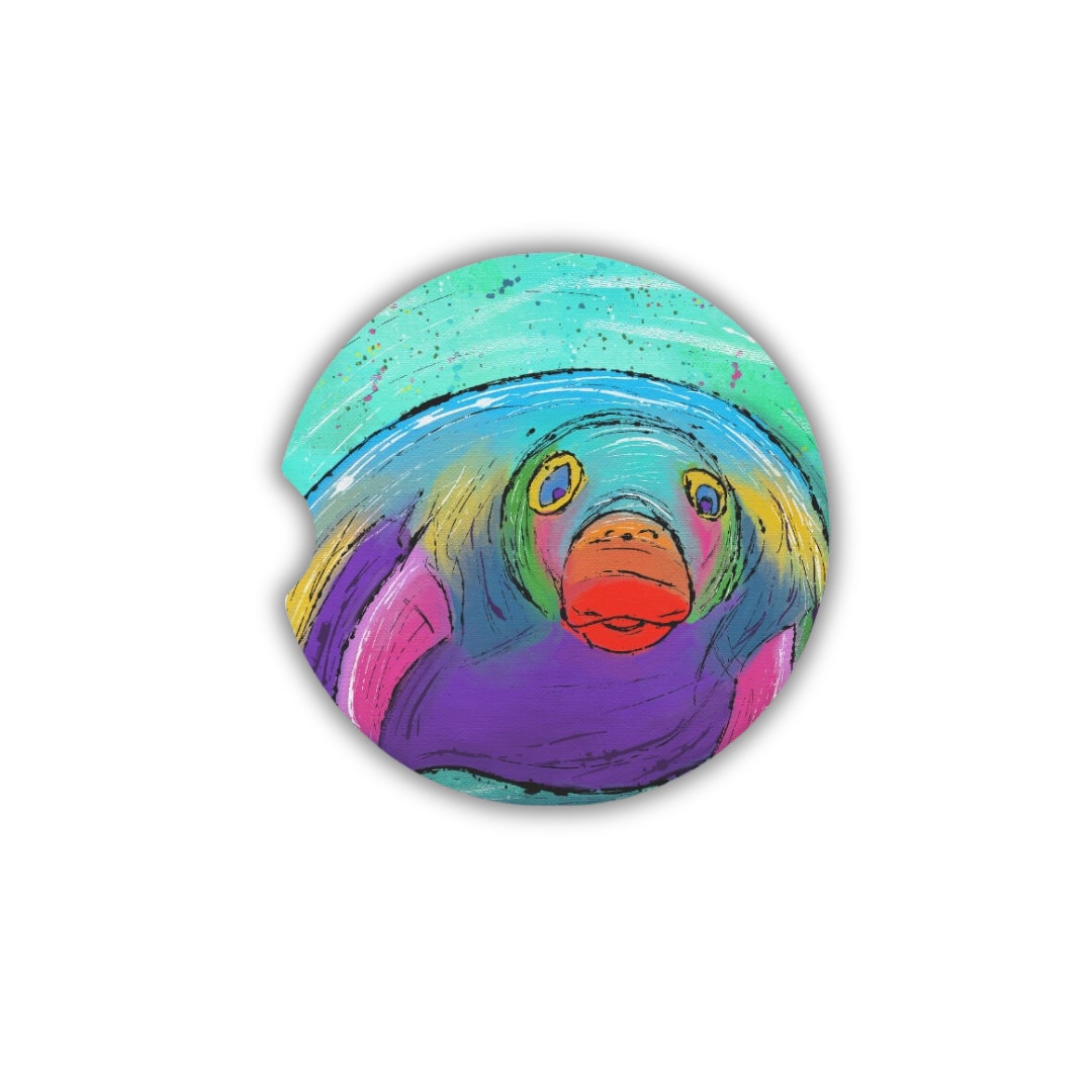 Manatee Sandstone Car Coaster | Design Created By Gayle