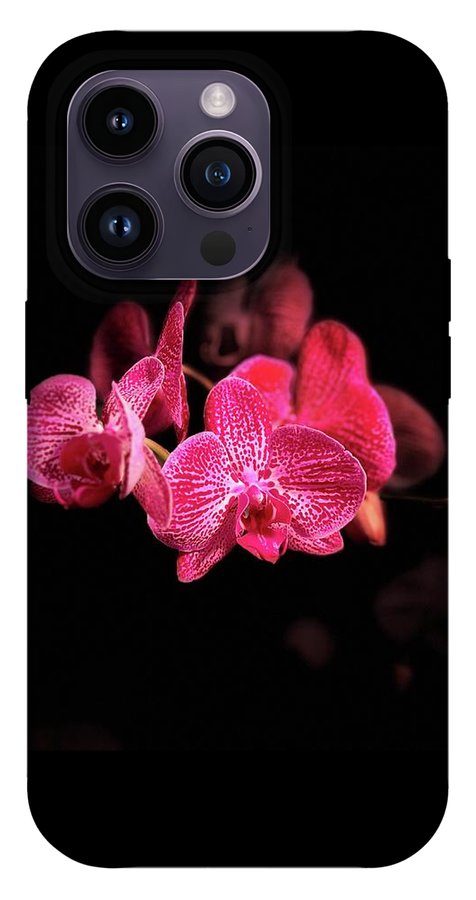 Orchid in Black - Phone Case