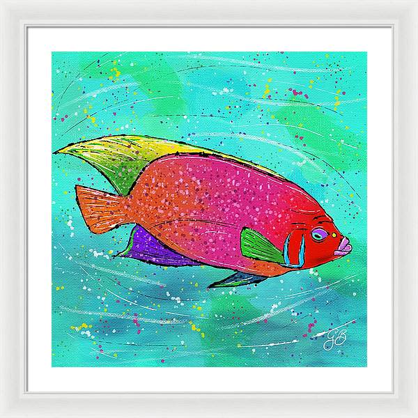 Pink Fish Celebration - Framed Print