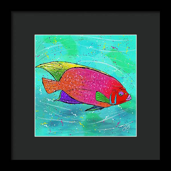 Pink Fish Celebration - Framed Print