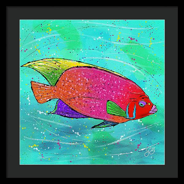 Pink Fish Celebration - Framed Print