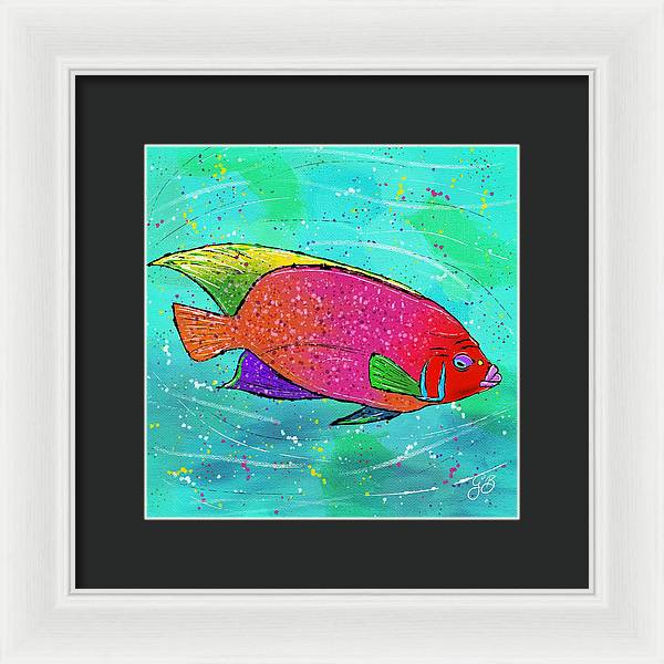 Pink Fish Celebration - Framed Print