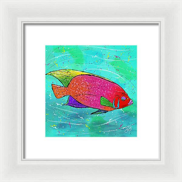 Pink Fish Celebration - Framed Print