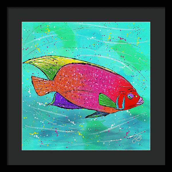 Pink Fish Celebration - Framed Print