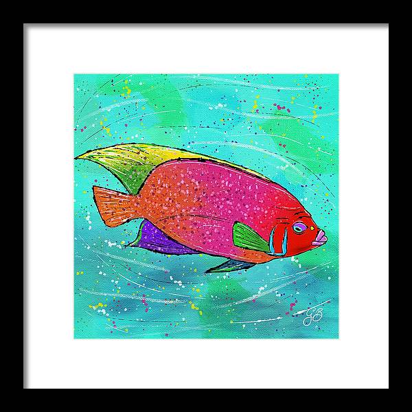 Pink Fish Celebration - Framed Print