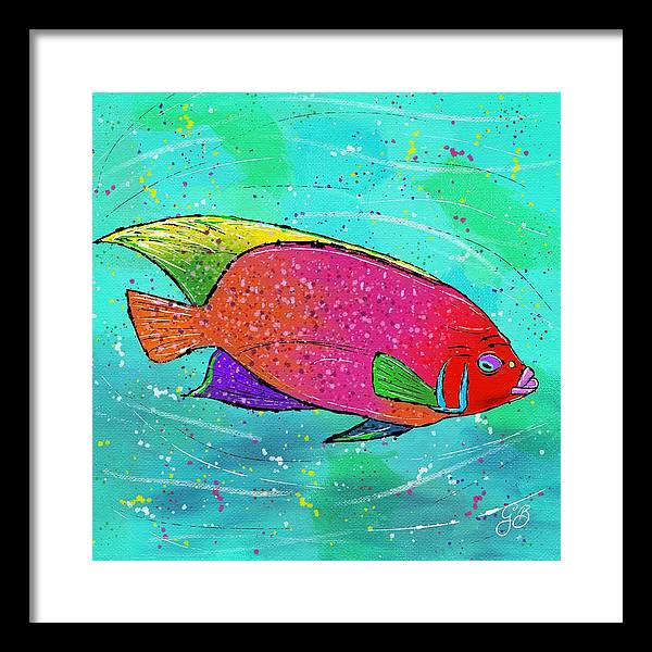 Pink Fish Celebration - Framed Print