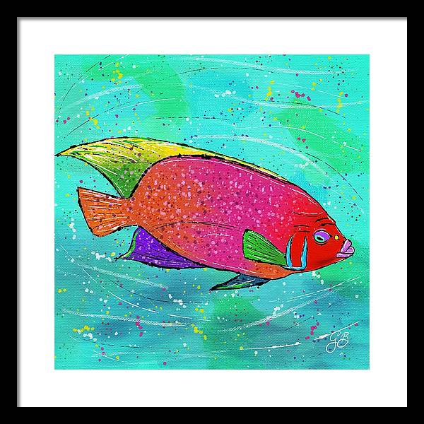 Pink Fish Celebration - Framed Print