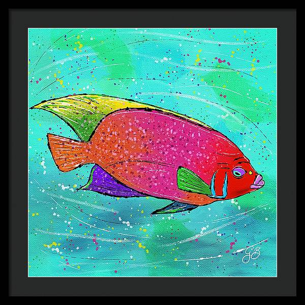 Pink Fish Celebration - Framed Print