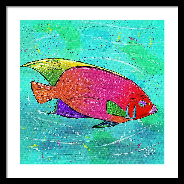 Pink Fish Celebration - Framed Print