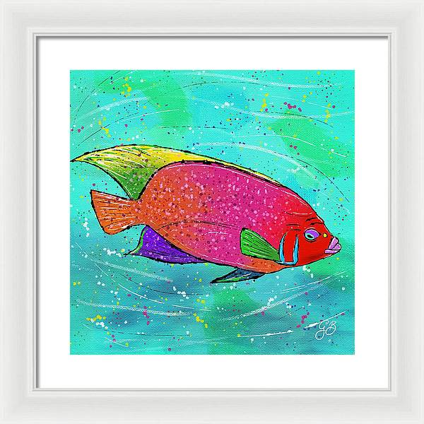 Pink Fish Celebration - Framed Print