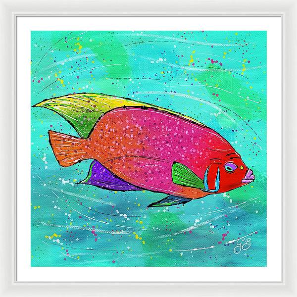 Pink Fish Celebration - Framed Print