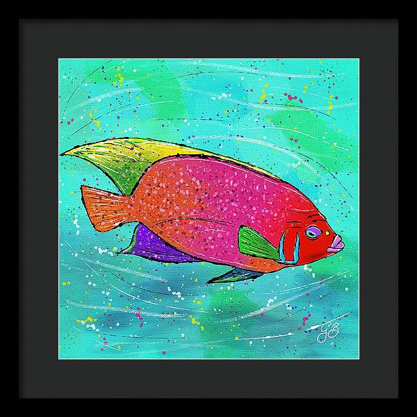 Pink Fish Celebration - Framed Print