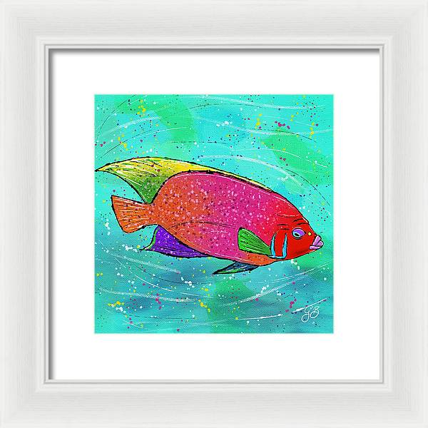 Pink Fish Celebration - Framed Print