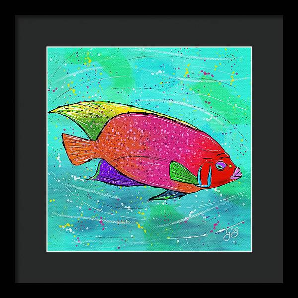 Pink Fish Celebration - Framed Print