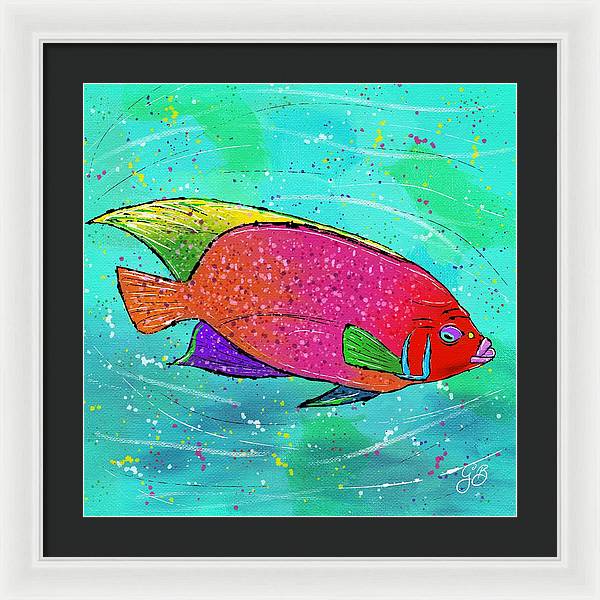 Pink Fish Celebration - Framed Print