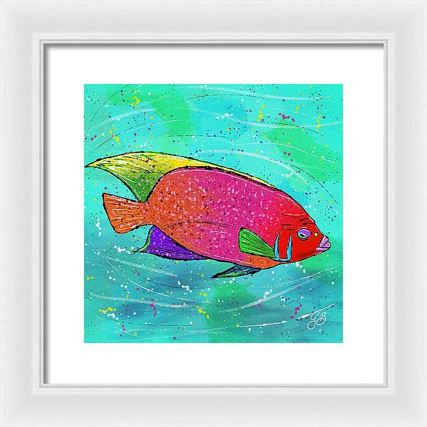 Pink Fish Celebration - Framed Print