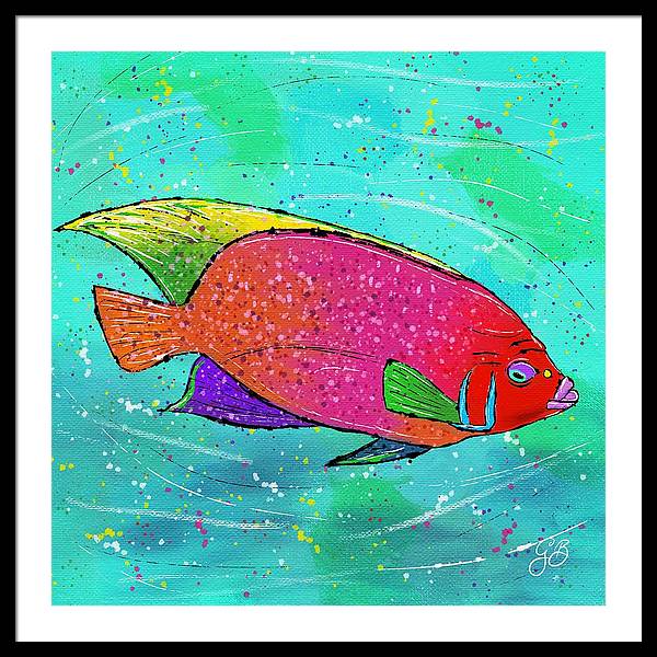 Pink Fish Celebration - Framed Print