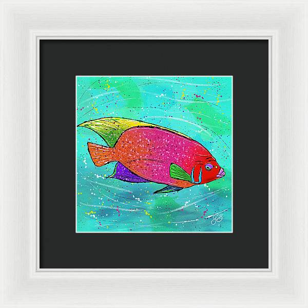 Pink Fish Celebration - Framed Print