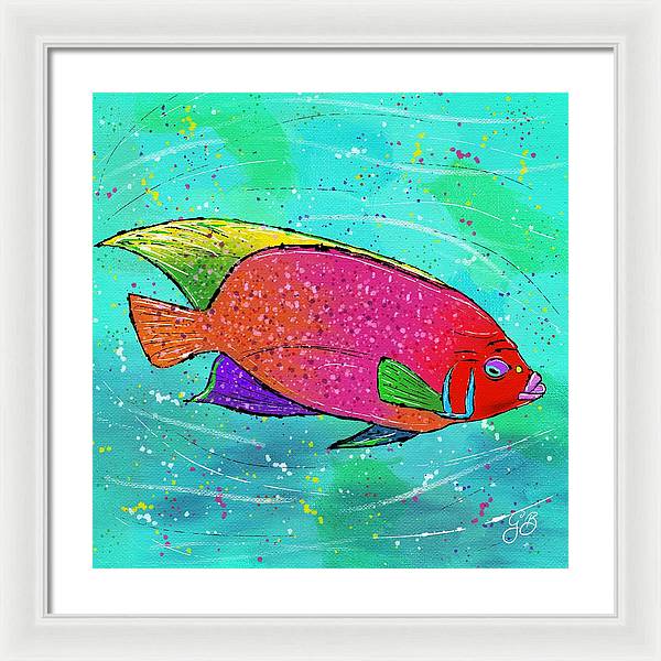 Pink Fish Celebration - Framed Print