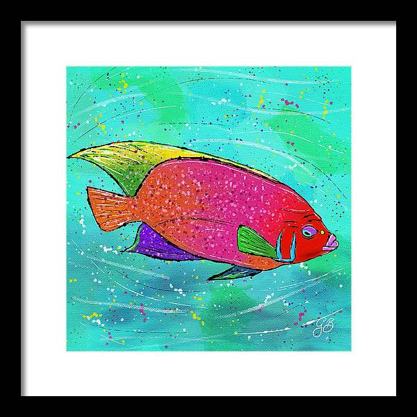 Pink Fish Celebration - Framed Print