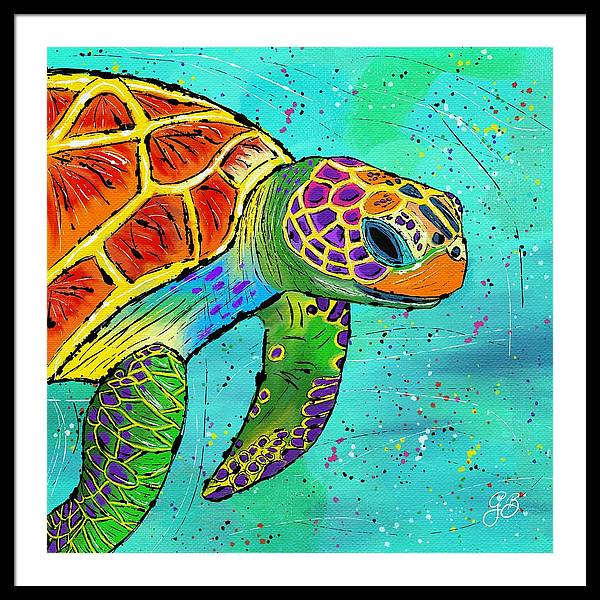 Sea Turtle Celebration - Framed Print