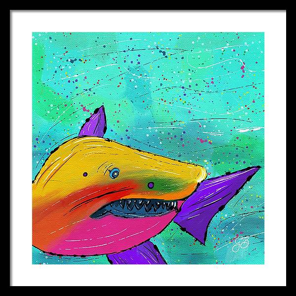 Shark Celebration - Framed Print