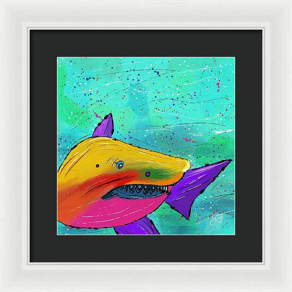 Shark Celebration - Framed Print