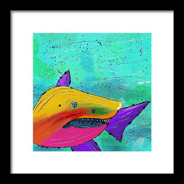 Shark Celebration - Framed Print