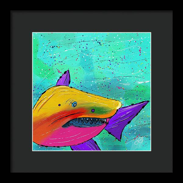 Shark Celebration - Framed Print