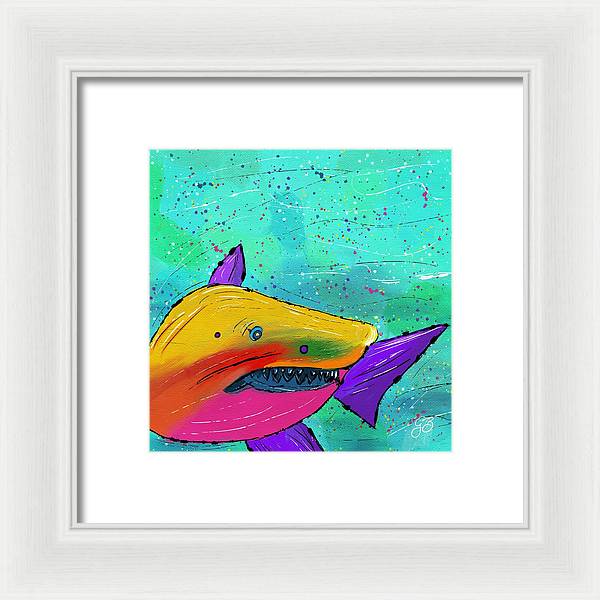 Shark Celebration - Framed Print