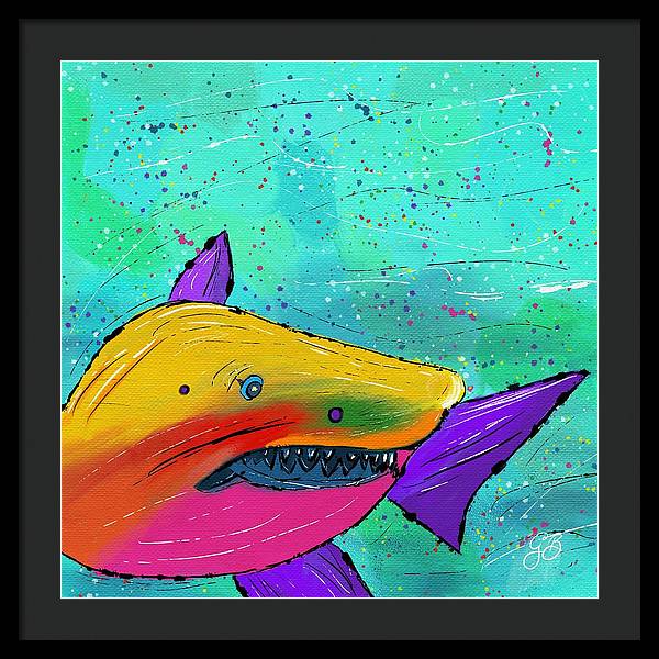 Shark Celebration - Framed Print