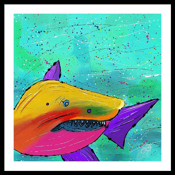 Shark Celebration - Framed Print