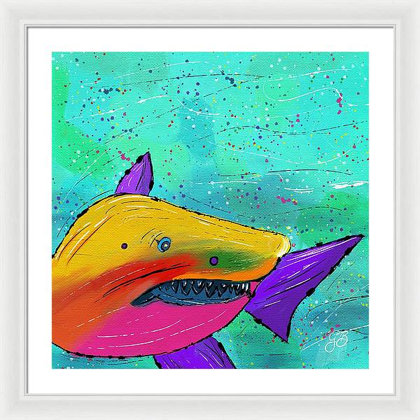 Shark Celebration - Framed Print