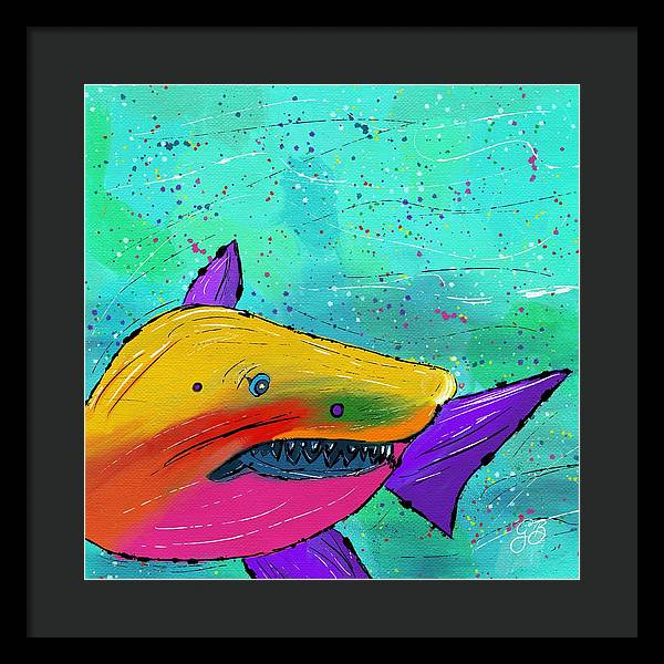 Shark Celebration - Framed Print