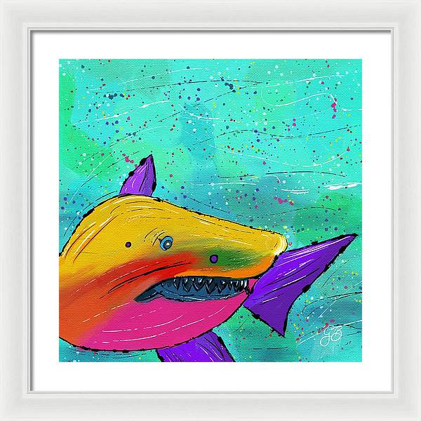 Shark Celebration - Framed Print